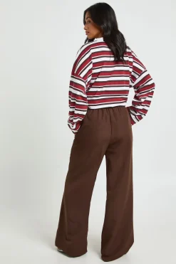 Pantalon Petite Tissé à Taille Élastique et Jambes Droites