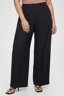 Pantalon À Pinces Devant Grande Taille
