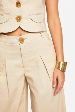 boohoo Pantalon plissé en lin<Femme Pantalons|Tailleurs