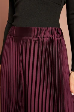 Pantalon Plissé En Satin
