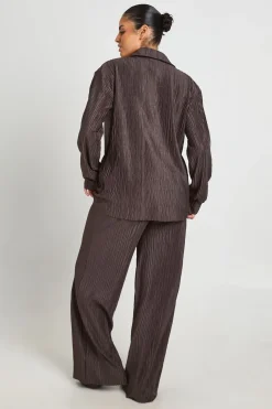 Pantalon Plissé Grande Taille