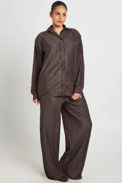 Pantalon Plissé Grande Taille