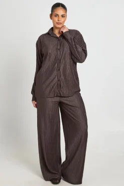 Pantalon Plissé Grande Taille