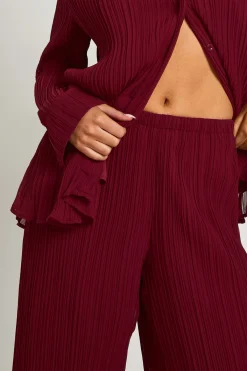 boohoo Pantalon plissé à jambes larges<Femme Pantalons