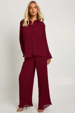 boohoo Pantalon plissé à jambes larges<Femme Pantalons