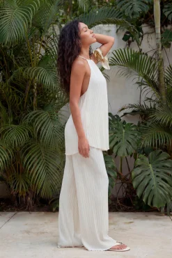 boohoo Pantalon Plissé À Jambes Larges<Femme Pantalons