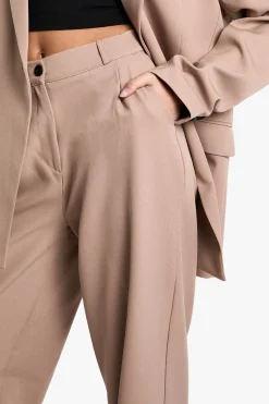 Pantalon plissé sur mesure en tissu tissé