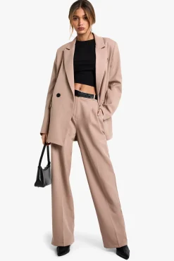 Pantalon plissé sur mesure en tissu tissé