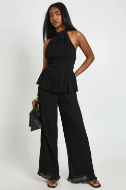 boohoo Pantalon Plissé À Taille À Canal Unique<Femme Pantalons