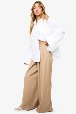 Pantalon à plis sur mesure à jambes larges