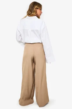 Pantalon à plis sur mesure à jambes larges