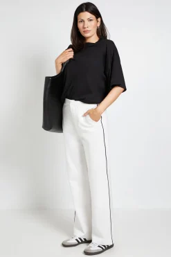 Pantalon Ponte À Bande Latérale