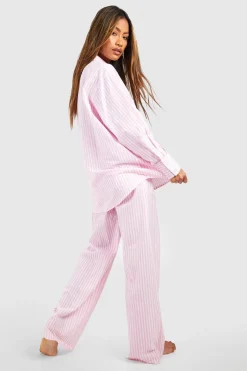 boohoo Pantalon pyjama rayé en coton<Femme Pyjamas