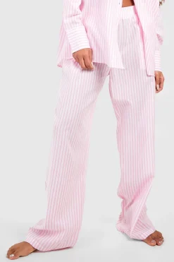 boohoo Pantalon pyjama rayé en coton<Femme Pyjamas
