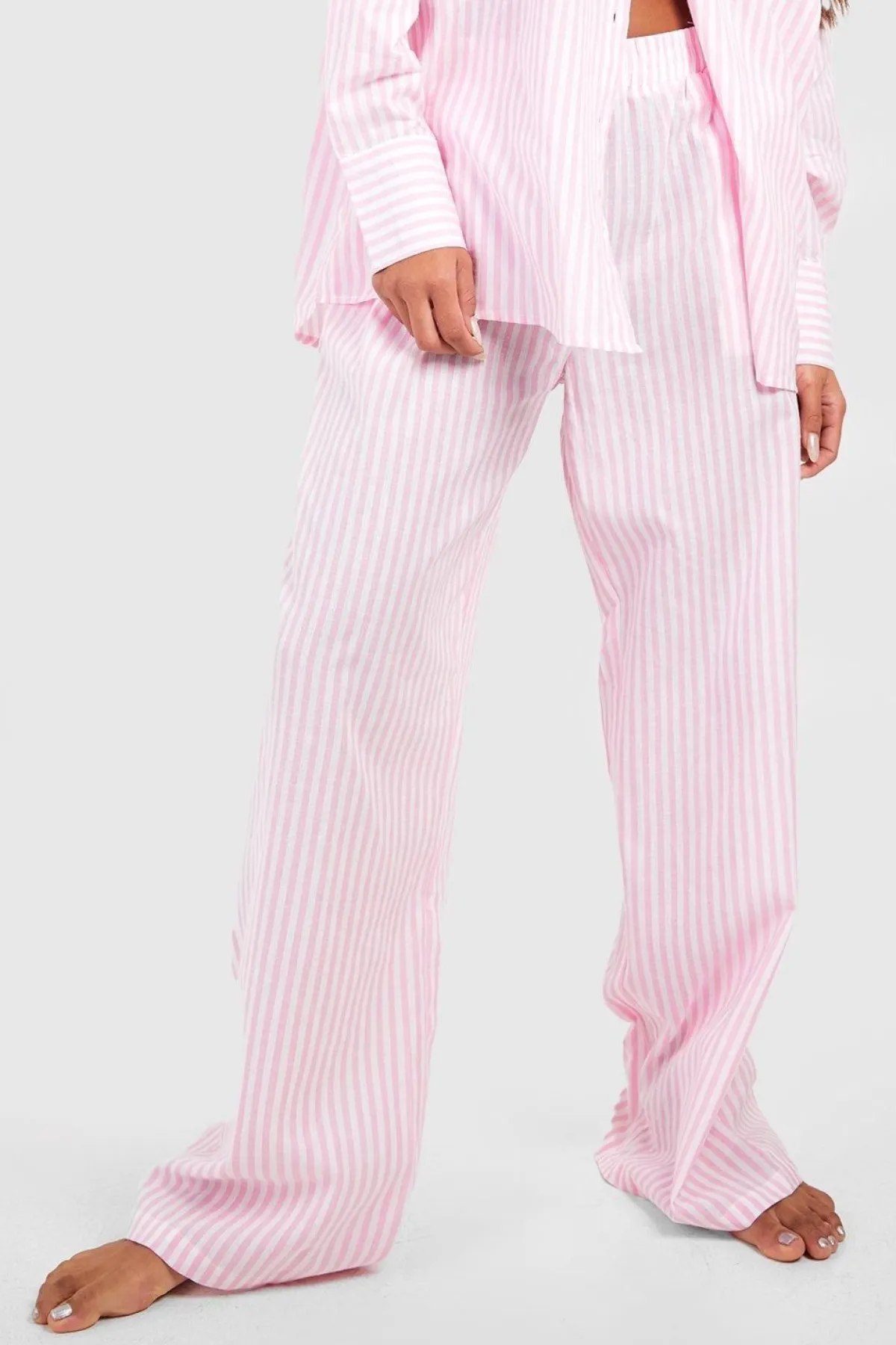 boohoo Pantalon pyjama rayé en coton<Femme Pyjamas