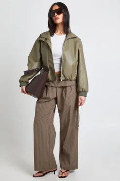 boohoo Pantalon Rayé À Taille Repliée<Femme Pantalons