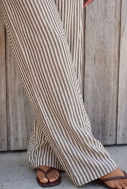 Pantalon À Rayures Avec Cordon De Serrage