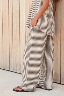 Pantalon À Rayures Avec Cordon De Serrage