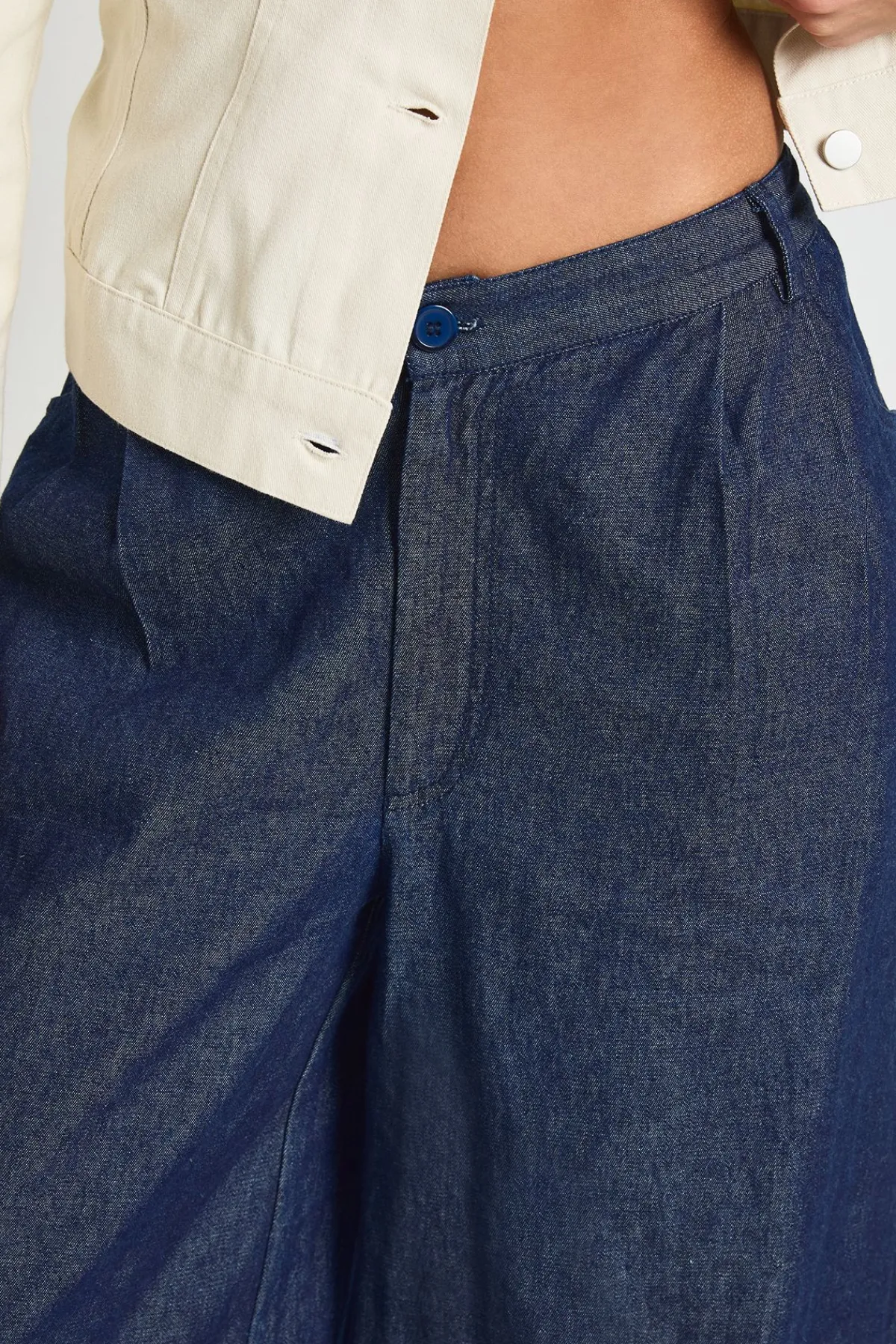 boohoo Pantalon Sarouel En Chambray<Femme Pantalons
