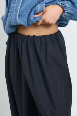 Pantalon Sarouel Taille Basse En Popeline Coupe Tall