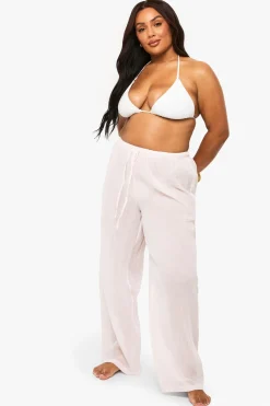 Pantalons de plage en étamine Plus