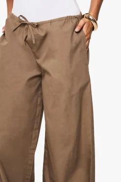 Pantalons larges en popeline de coton