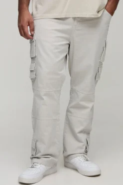 Pantalon slim fuselé multi-poches Plus Washed