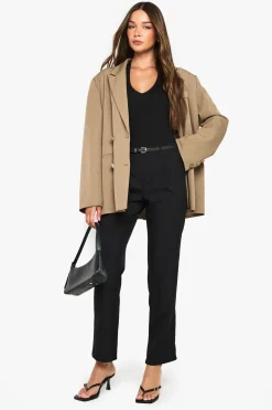 Pantalon slim à jambe étroite et taille basse