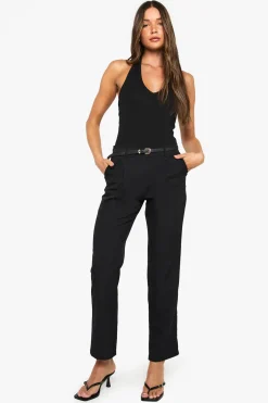 Pantalon slim à jambe étroite et taille basse