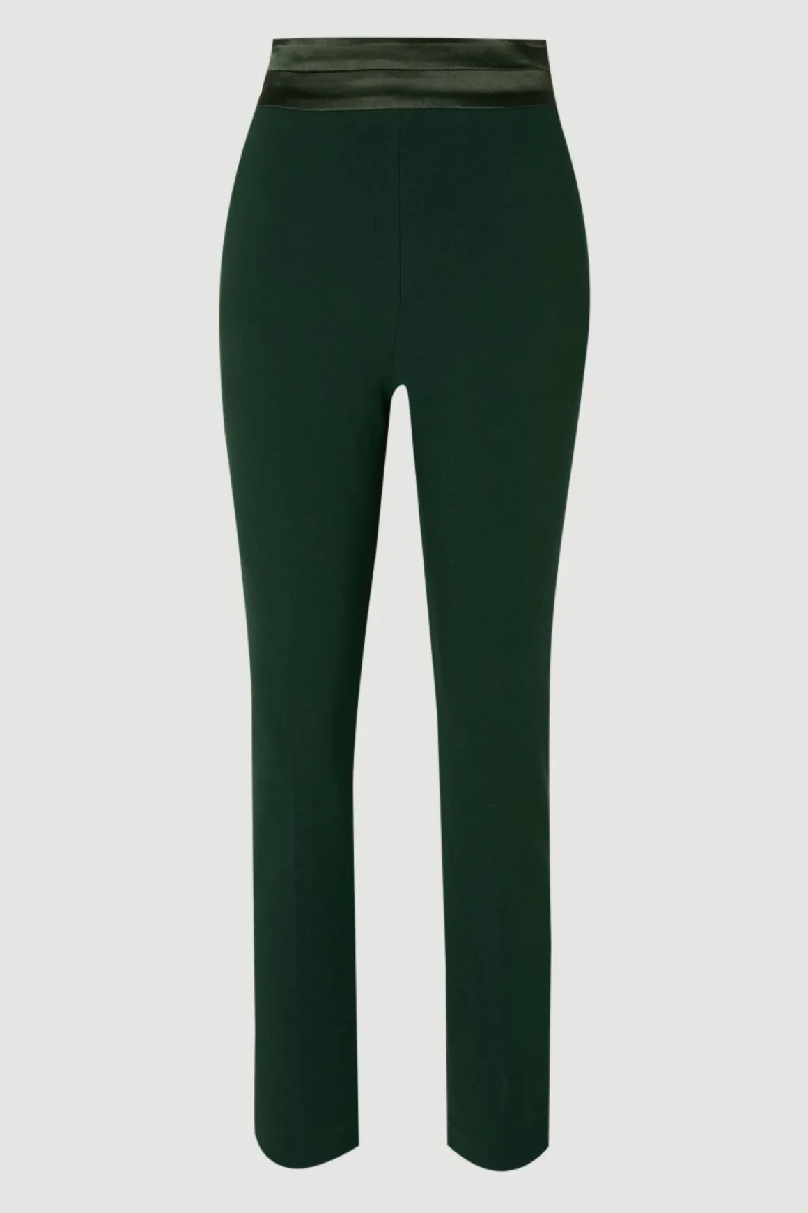 Pantalon Smoking Slim En Mélange Stretch Compact Et Satin