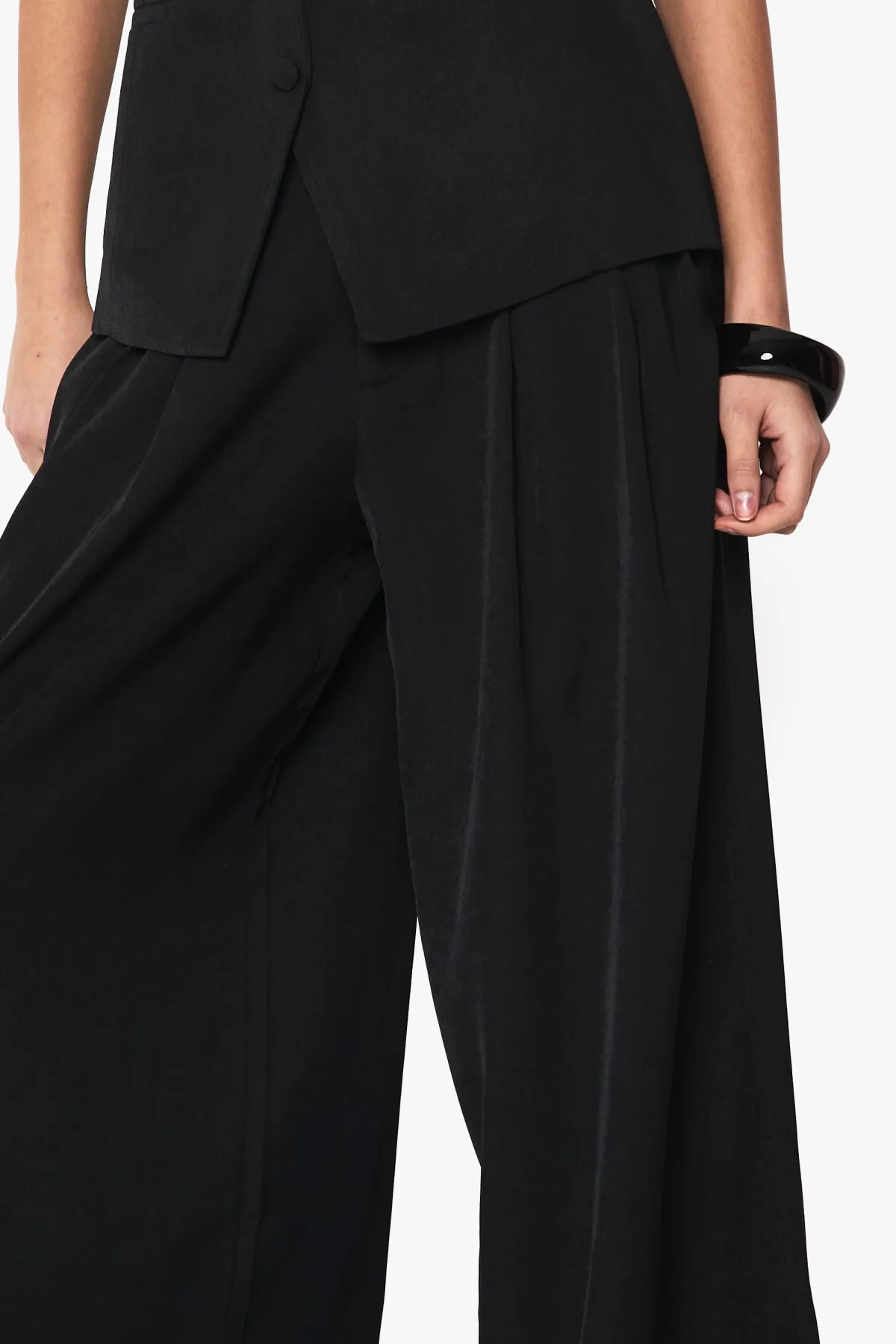 boohoo Pantalons sur mesure plissés à jambes larges<Femme Pantalons|Tailleurs