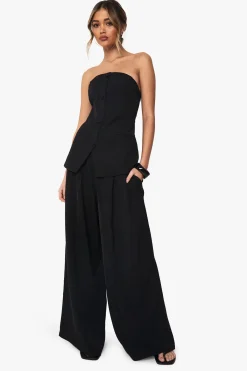 boohoo Pantalons sur mesure plissés à jambes larges<Femme Pantalons|Tailleurs