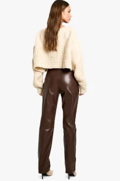 Pantalon synthétique taille haute