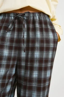 Pantalon à taille avec cordon de serrage et jambes larges