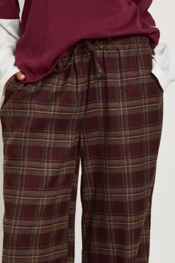 Pantalon à taille avec cordon de serrage et jambes larges