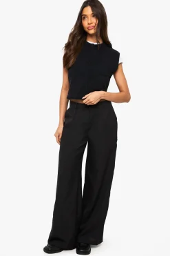 boohoo Pantalon taille basse à jambes larges<Femme Pantalons