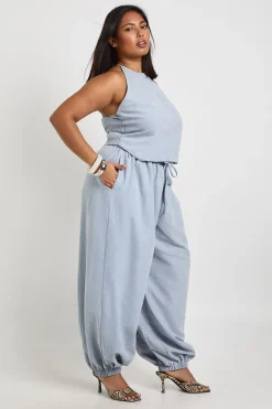 Pantalon Taille Grande À Taille Élastique Coupe Ballon