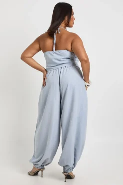 Pantalon Taille Grande À Taille Élastique Coupe Ballon