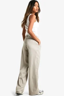 Pantalon taille haute à cordon de serrage