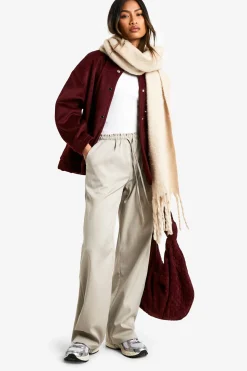 Pantalon taille haute à cordon de serrage