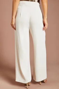 Pantalon Taille Haute À Détail Asymétrique