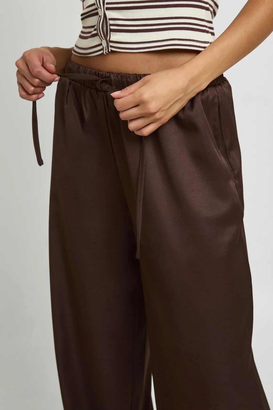 Pantalon À Taille Élastiquée