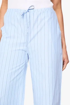 Pantalon à taille élastique avec cordon et jambes larges