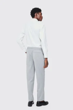 boohooMAN Pantalon à taille élastique, coupe droite, sur mesure<Homme Costumes Et Tenues Formelles