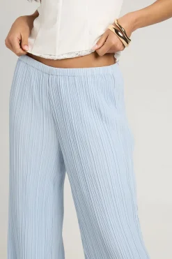 Pantalon À Taille Simple Canal Plissé