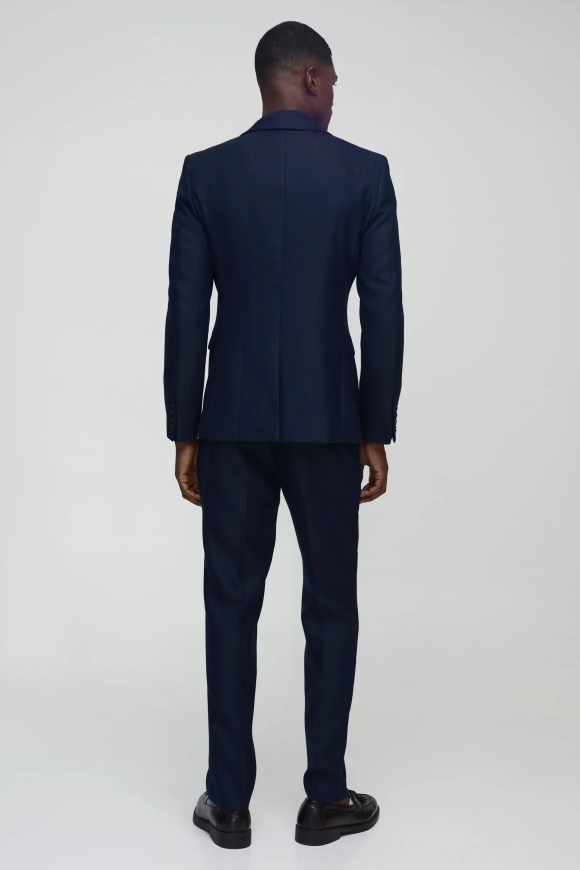Pantalon tailleur à chevrons, coupe slim
