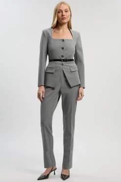 KarenMillen Pantalon Tailleur Chiné Coupe Slim<Femme Pantalons|Ensembles