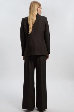 KarenMillen Pantalon Tailleur Chiné à Jambes Larges<Femme Pantalons|Tailleurs