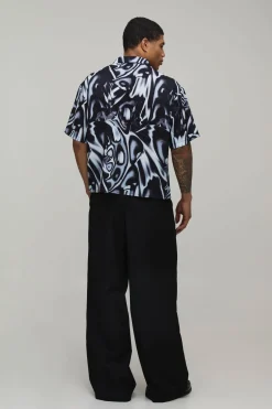 Pantalon Tailleur Coupe Large À Plis Devant Avec Ceinture