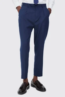 boohooMAN Pantalon tailleur cropped à taille fixe, taille haute, coupe fuselée<Homme Costumes Et Tenues Formelles